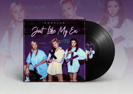 Song Cover Art for SORELLE for their Song &quot;Just Like My Ex&quot;.